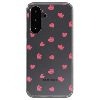 Afbeelding van imoshion hoesje Geschikt voor Samsung Galaxy A56 Design Dusty Rose Connected Hearts