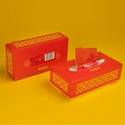 Afbeelding van Renova Red Label gezichtsdoeken, rood, 80 stuks