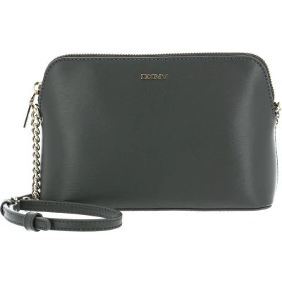 Afbeelding van DKNY Leren Schoudertas Bryant Sutton Dome Crossbody Bag Charcoal Grijs