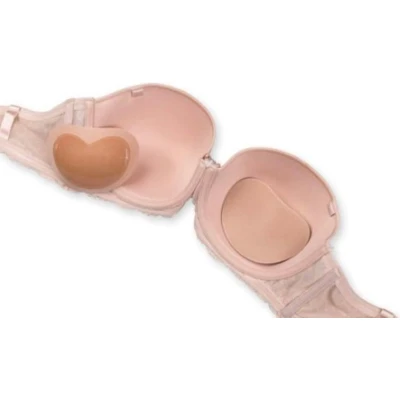 Afbeelding van Push up Pads Beha vulling Waterproof / Waterbestendige voor in Badpak Bikini Sportbeha Borst opvulling beige