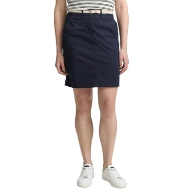 Afbeelding van TOM Tailor MIT GÜRTEL Kokerrok, Dames, Maat: 34, Sky captain blue