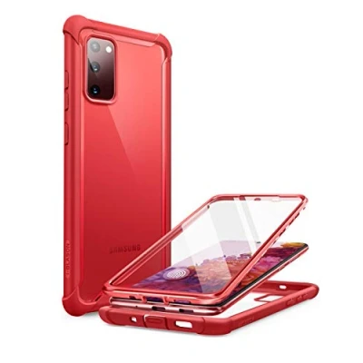 Afbeelding van i Blason Ares Series Dual Layer Robuuste Clear Bumper Case met ingebouwde Screen Protector voor Samsung Galaxy S20 FE 5G (2020 Release), Ruddy