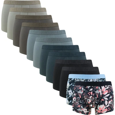 Afbeelding van Jack &amp; Jones Jacjonah Trunks 12 PACK Boxerbriefs dark green, Heren, Maat: XXL, green