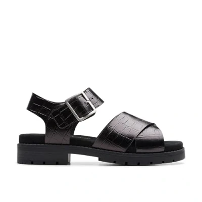Afbeelding van Clarks Dames Orinoco Cross Sandaal, Black Interest, 4.5 UK, Zwarte interesse, 37.5 EU