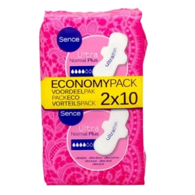 Afbeelding van SenceBeauty Ultra Normal Plus Maandverband Voordeelpak 20ST