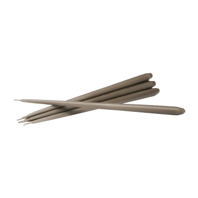 Afbeelding van STOFF taps toelopende kaars by ester &amp; erik 6 pack Taupe
