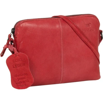 Afbeelding van MUSTANG Leren Schoudertas Matera Shoulderbag Pink Oranje