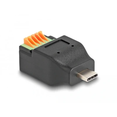 Afbeelding van Delock USB Type C™ 2.0 Stecker zu Terminalblock Adapter mit Drucktas