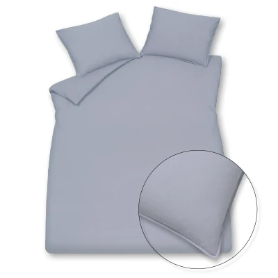 Afbeelding van Vandyck Washed Cotton Dekbedovertrek Lavender Blue Lits jumeaux (240x200/220 + 2 Slopen)