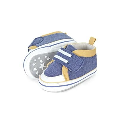 Afbeelding van Sterntaler Babyschoen voor jongens, platte slipper, middelblauw, 18 EU, blauw, EU
