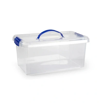Afbeelding van Opslagbak/organizer met deksel 10 liter transparant