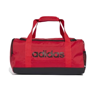 Afbeelding van adidas Uniseks Volwassen Essentials Linear Duffel Bag, pure ruby/black, S