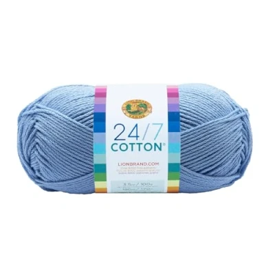 Afbeelding van Lion Brand Yarn Company Garn, 100% katoen, sky/blauw