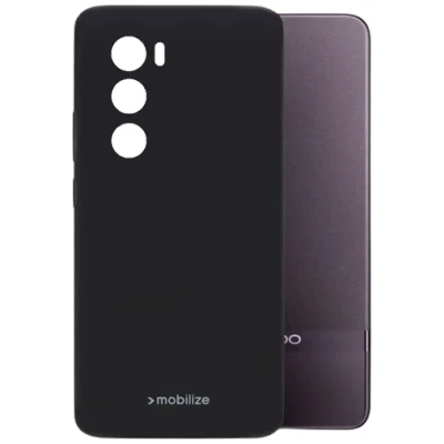 Afbeelding van Mobilize Hoesje geschikt voor OPPO Reno 12 Pro Telefoonhoesje Flexibel TPU Rubber Gelly Backcover Case Back Cover Zwart