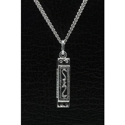 Afbeelding van Zilveren Mondharmonica ketting hanger middel