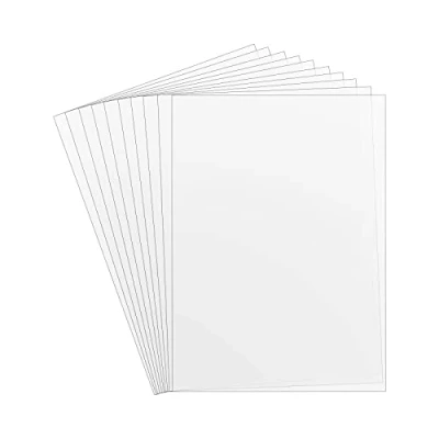 Afbeelding van wocpvm 10 stuks A4 blanco Mylar stencilvellen vierkante sjablonen voor doe het zelf stencilsnijden, stencils maken, 30,5 x 21,7 cm