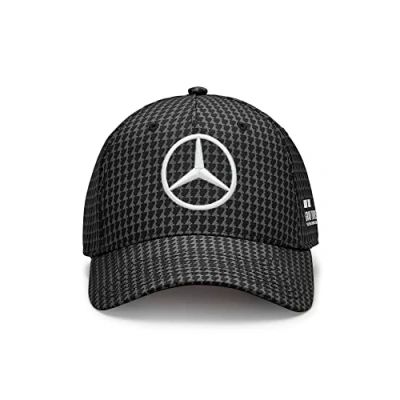 Afbeelding van Mercedes AMG Petronas Formule 1 team Lewis Hamilton coureurshoed 2023, Zwart, One Size