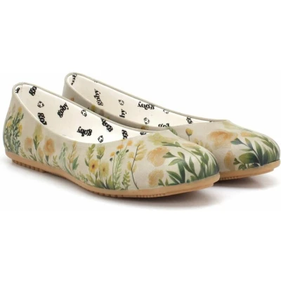 Afbeelding van GOBY Acacia Bloemen Ballerinas Flats Hoge kwaliteit Handmade Meisjesprint Maat 38