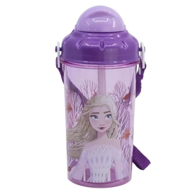 Afbeelding van Stor Frozen Autum Leaves Herbruikbare fles met rietje, 465 ml