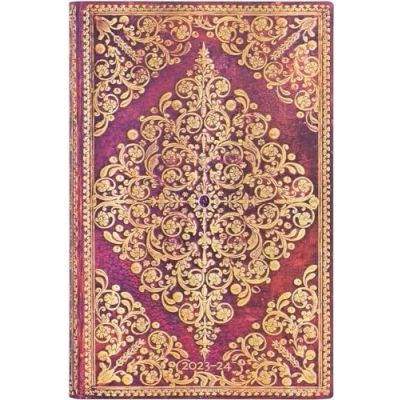 Afbeelding van Paperblanks 13 maandkalender Flexi 2023 2024 (softcover) diamant rozet dagelijks overzicht Maxi (135 x 210 mm)