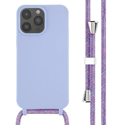 Afbeelding van Apple iPhone 14 Pro Max Hoesje Siliconen en TPU (zacht) iMoshion Softcase/Koordhoesje/Backcover Paars Telefoonhoesje