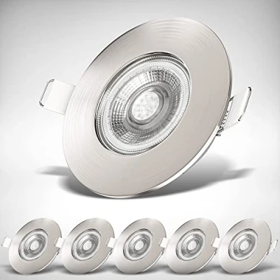 Afbeelding van B.K.Licht Inbouwspots badkamer LED badkamerverlichting 6 stuks spotjes inbouw IP44 Ø9cm 3.000K 460Lm 5W