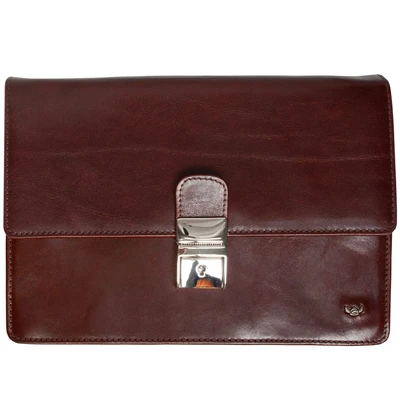 Afbeelding van Golden Head Leren Handtas Colorado Classic Mens Bag Retractable Handle Tabacco Bruine