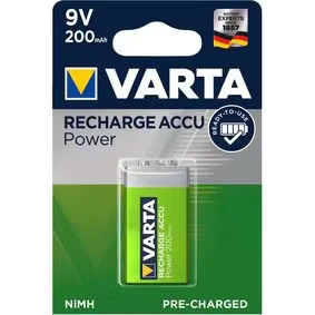 Afbeelding van Varta Oplaadbare Power Batterij 9V 200 mAh in Blister Recharge Accu