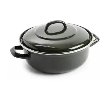 Afbeelding van Dagelijkse Kost Emaille Braadpan Ø 24 cm Olijfgroen