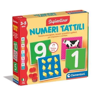 Afbeelding van Clementoni Sapientino Tattili Spel 3 jaar, flashcards Montessori, om te leren kennen