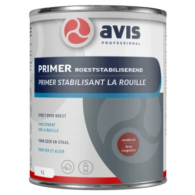 Afbeelding van Avis Roeststabiliserende Primer Roodbruin 1 liter Grondverf &amp;