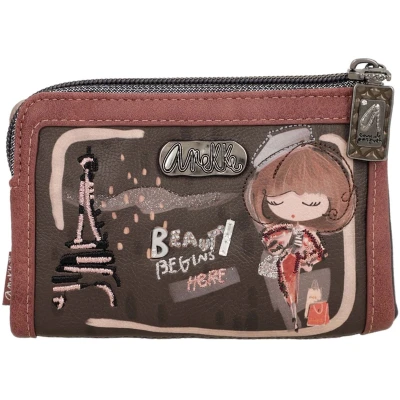 Afbeelding van Anekke portemonnee Mademoiselle Flexible RFID Wallet Multicolor bruine