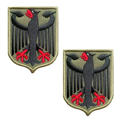 Afbeelding van Zcketo 2 stuks Duitsland adelaar patch tactische schild voor kleding tassen rugzak uniform vest hondenharnas militair tactisch buiten uitrusting