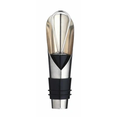 Afbeelding van BarCraft flesschenker/flesstopper 8 x 2 cm RVS zilver