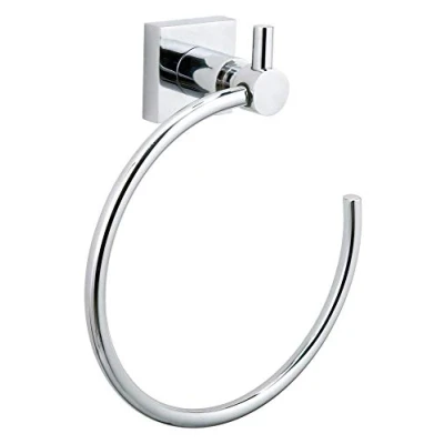 Afbeelding van tesa® Hukk handdoekring, hoogglans verchroomd metaal, zelfklevend, 68 mm x 185 213