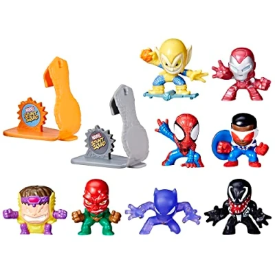 Afbeelding van Marvel Stunt Squad Collection Pack, actiefigurenset, superheldenspeelgoed, mini actiefiguren, speelgoed voor kinderen
