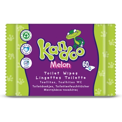 Afbeelding van 12x Kandoo Vochtige Toiletdoekjes Melon 60 stuks