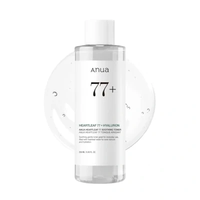 Afbeelding van ANUA Heartleaf 77% rustgevende toner, pH 5,5 Probleemverzorging, kalmeert de huid, verfrissend, hydraterend, reinigend, dierproefvrij, veganistisch, 250 ml