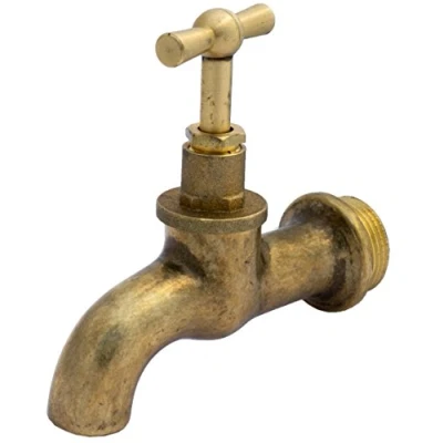Afbeelding van BFG Vintage Tuinkraan met Paddestoelventiel 3/4&quot; BSP Schroefdraad Inlaat en 19mm Uitlaat, Britse Standaard Slangaansluiting Ideaal voor Buitengebruik