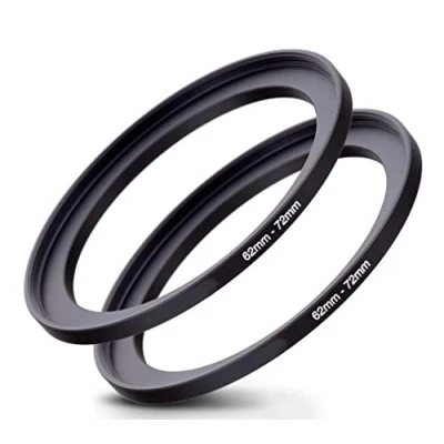 Afbeelding van 62mm 72mm Step Up Ring [62mm Lens naar Filter], FANZR Camera Filter Adapter Lens, Premium Aluminium (2 Pack)