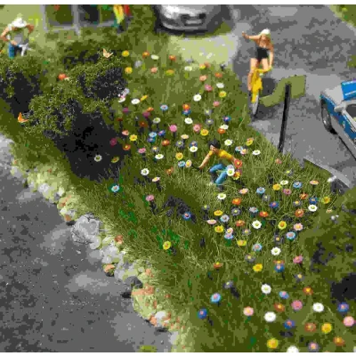 Afbeelding van Busch 1229 H0 zomerbloemen (120 stuks) Bouwpakket