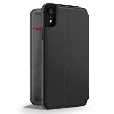 Afbeelding van Apple iPhone Xr Hoesje Echt leder Twelve South Bookcase Zwart Telefoonhoesje