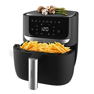 Afbeelding van Cecotec 03214 friteuse Enkel 5,5 l Vrijstaand 1700 W Heteluchtfriteuse Zwart, Staal