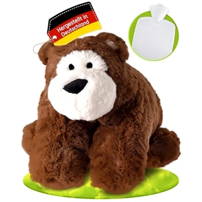 Afbeelding van Hugo Frosch knuffelkussen beer met kruik 1,8 L kinderkruik 50x42 cm gebroken wit