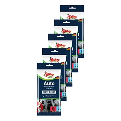 Afbeelding van Poliboy Stofmeester auto vochtige doekjes perfect voor de grondige reiniging van het interieur 5 stuks x 20 Made in Germany