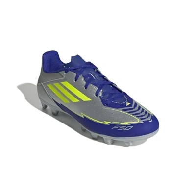 Afbeelding van adidas Performance Messi CLUB Voetbalschoenen met Kunststof noppen, Heren, Maat: 48 2/3, Silver/solar yellow/lucid blue