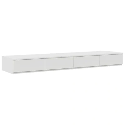 Afbeelding van vidaXL Nachtkastjes Wit Hout 135 x 36,5 16,5 cm Opslag Nachtkastje