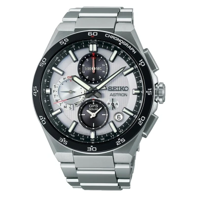Afbeelding van Seiko SSH153J1 Astron GPS Solar Herenhorloge inStock horloge Hoge Marge Zilverkleur