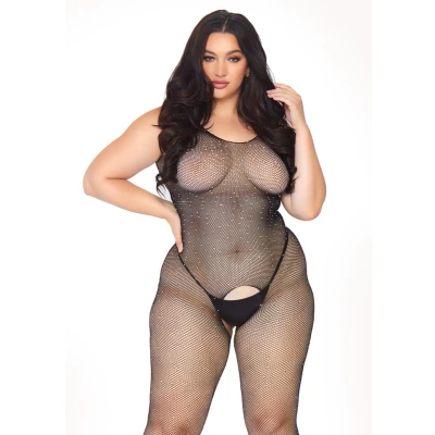 Afbeelding van Leg Avenue Net Bodystocking Strass Zwart