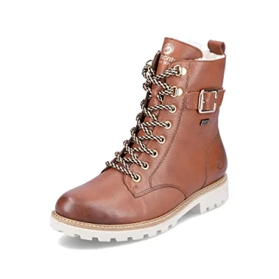 Afbeelding van Remonte Veterboots, Dames, Maat: 36, Amaretto bianco Leer